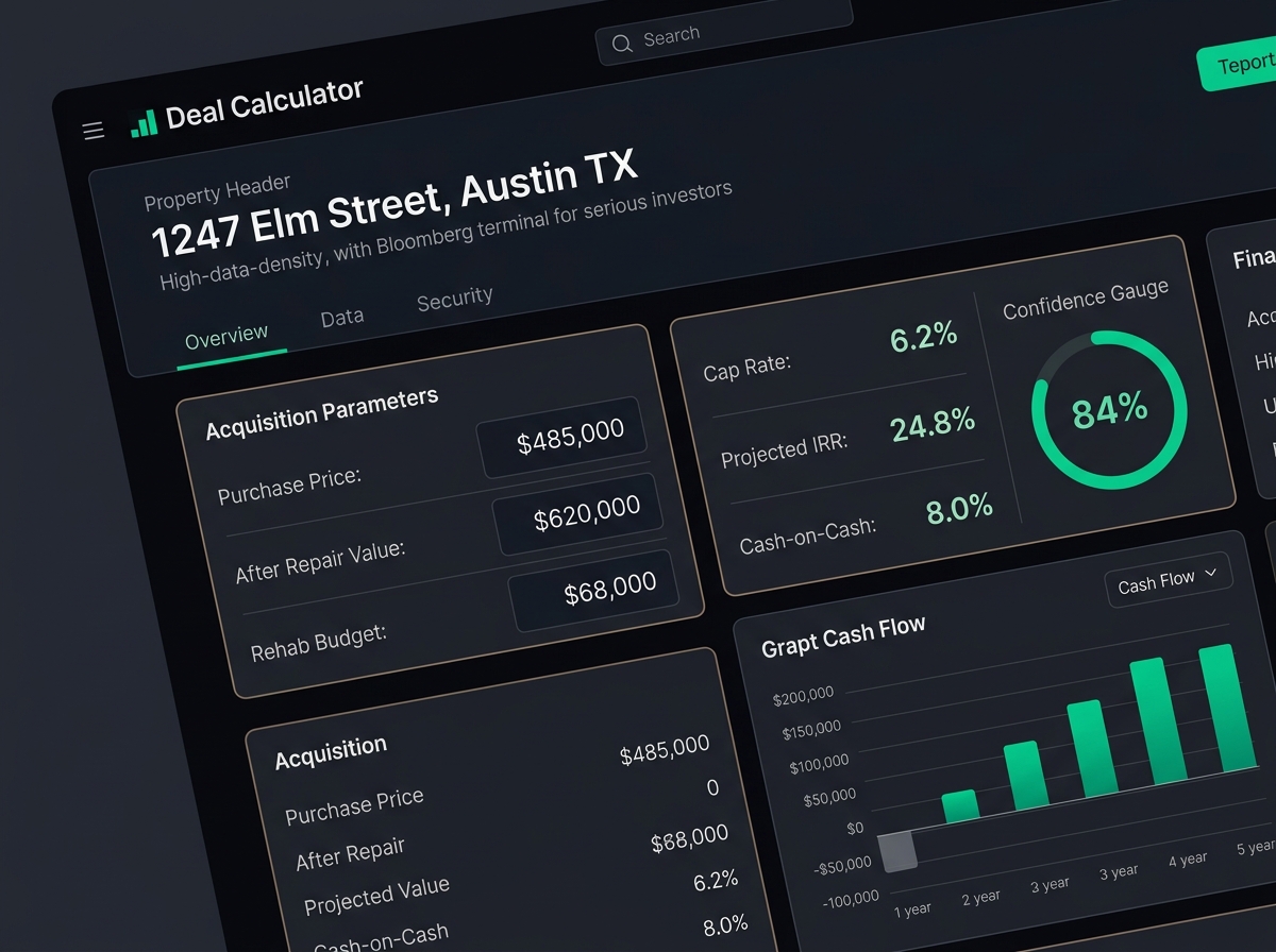 PaperWorking Deal Calculator — projected cap rate, IRR and cash-on-cash
